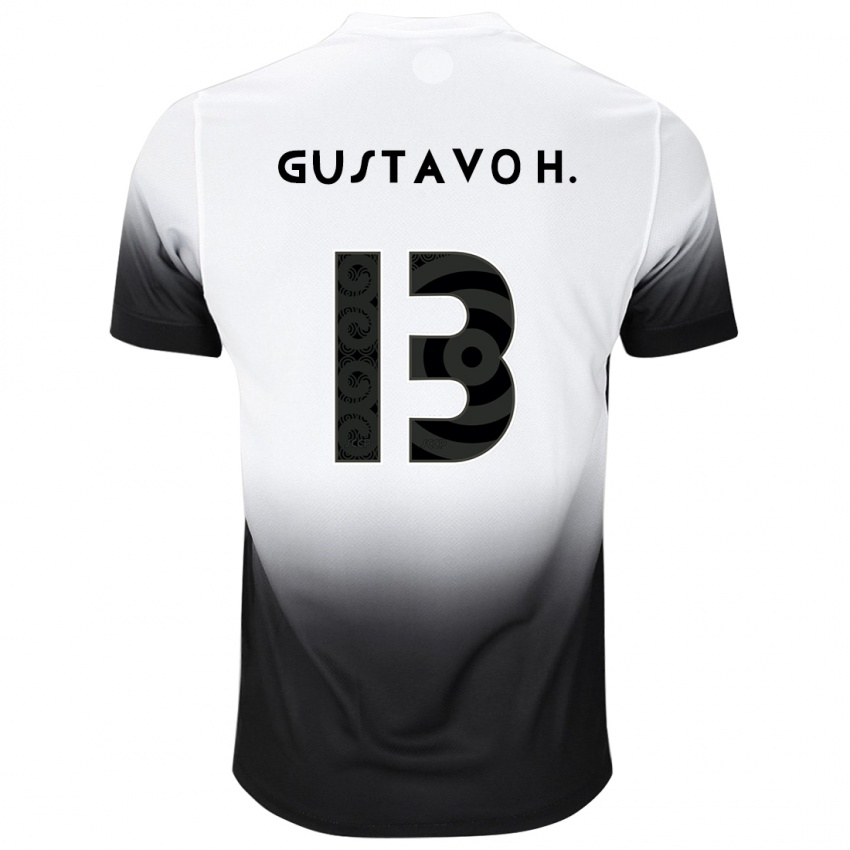 Kinder Gustavo Henrique #13 Weiß Schwarz Heimtrikot Trikot 2024/25 T-Shirt Schweiz