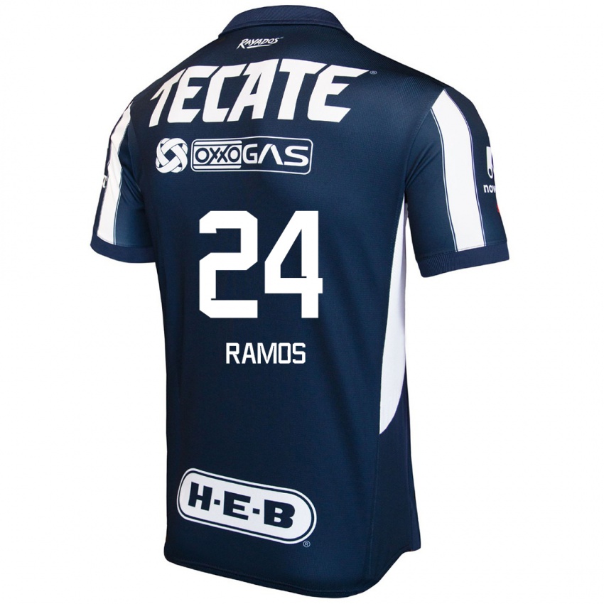 Kinder César Ramos #24 Blau Rot Weiß Heimtrikot Trikot 2024/25 T-Shirt Schweiz