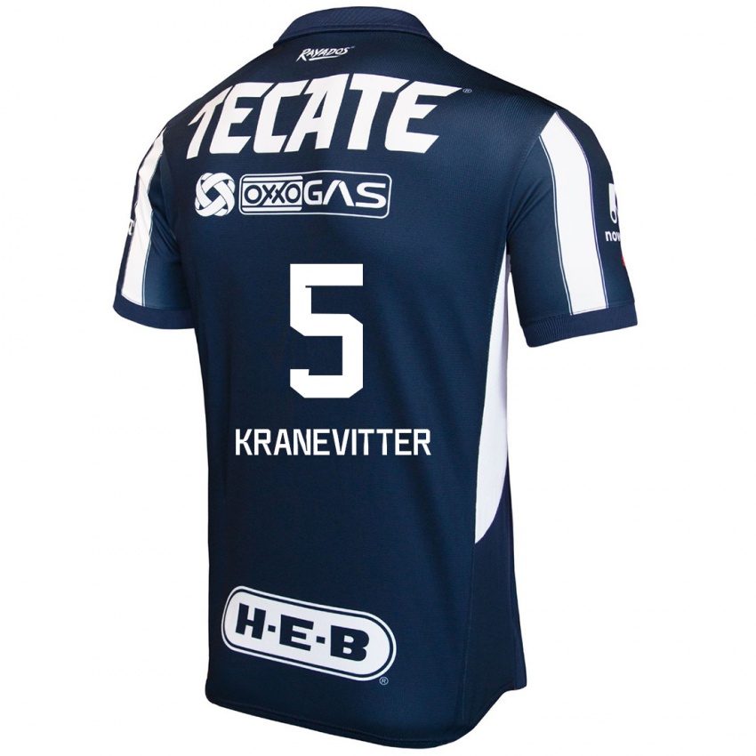 Kinder Matias Kranevitter #5 Blau Rot Weiß Heimtrikot Trikot 2024/25 T-Shirt Schweiz