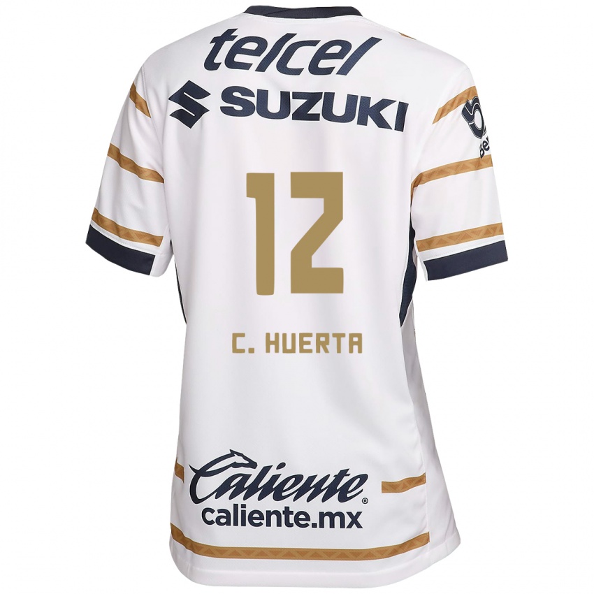 Kinder César Huerta #12 Weißer Obsidian Heimtrikot Trikot 2024/25 T-Shirt Schweiz