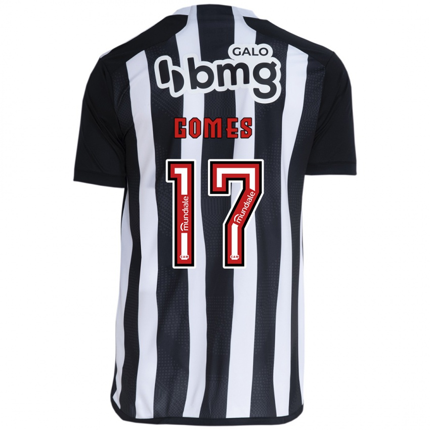 Kinder Igor Gomes #17 Weiß Schwarz Heimtrikot Trikot 2024/25 T-Shirt Schweiz