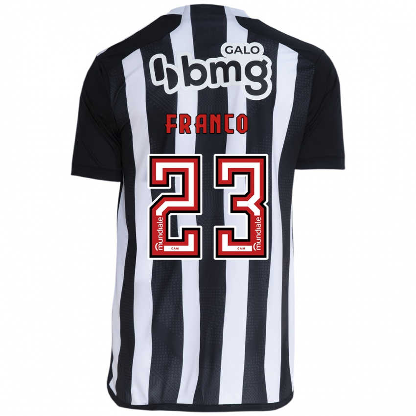 Enfant Maillot Alan Franco #23 Blanc Noir Tenues Domicile 2024/25 T-Shirt Suisse