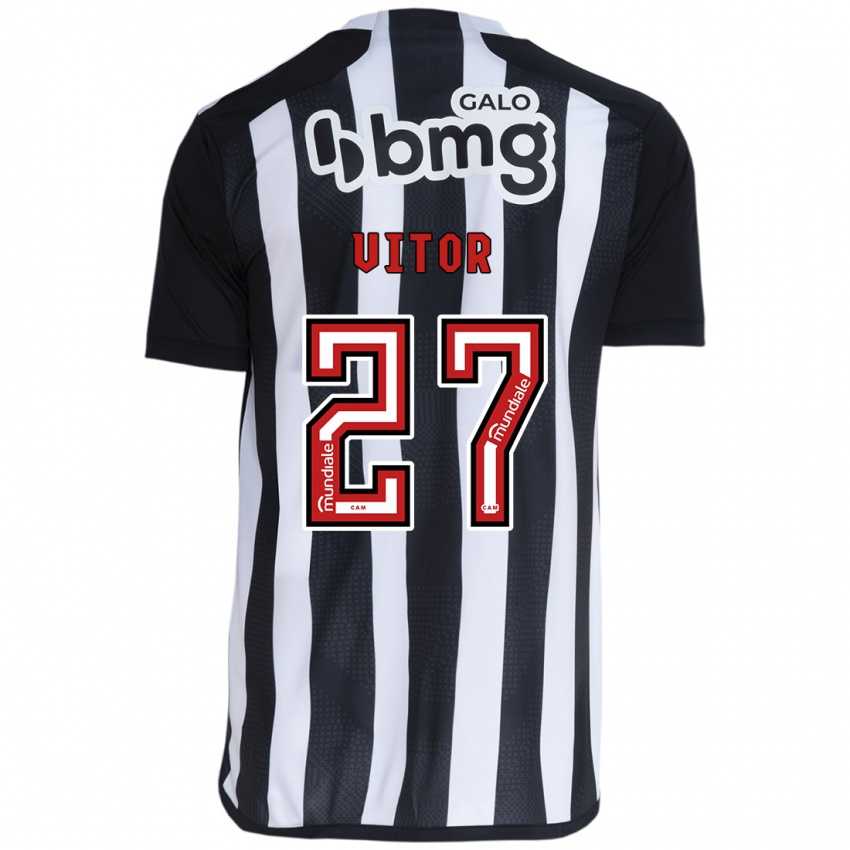 Kinder Paulo Vitor #27 Weiß Schwarz Heimtrikot Trikot 2024/25 T-Shirt Schweiz