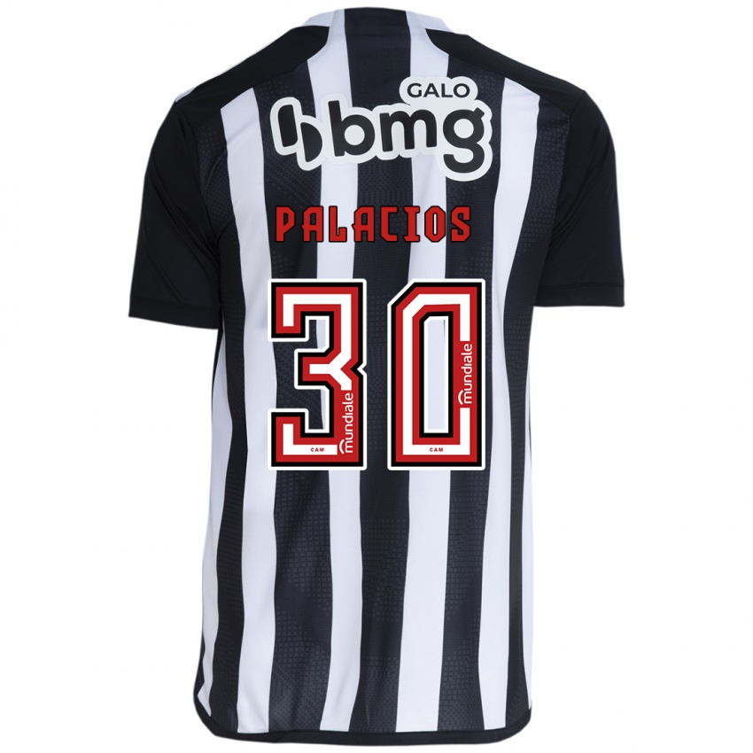 Enfant Maillot Brahian Palacios #30 Blanc Noir Tenues Domicile 2024/25 T-Shirt Suisse