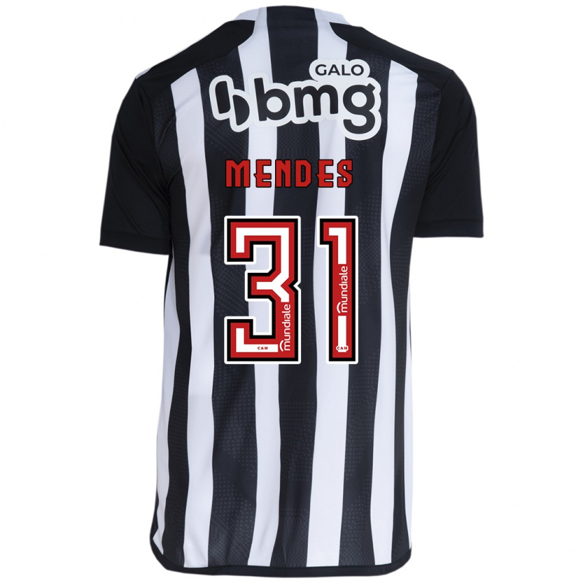 Kinder Matheus Mendes #31 Weiß Schwarz Heimtrikot Trikot 2024/25 T-Shirt Schweiz