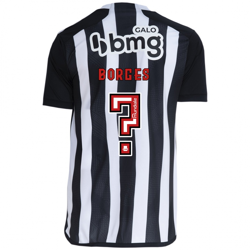 Enfant Maillot Leo Borges #0 Blanc Noir Tenues Domicile 2024/25 T-Shirt Suisse