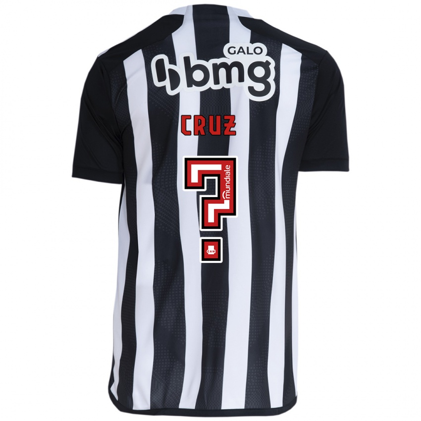 Enfant Maillot Dudu Cruz #0 Blanc Noir Tenues Domicile 2024/25 T-Shirt Suisse