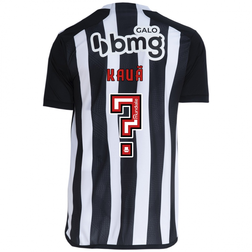 Enfant Maillot David Kauã #0 Blanc Noir Tenues Domicile 2024/25 T-Shirt Suisse