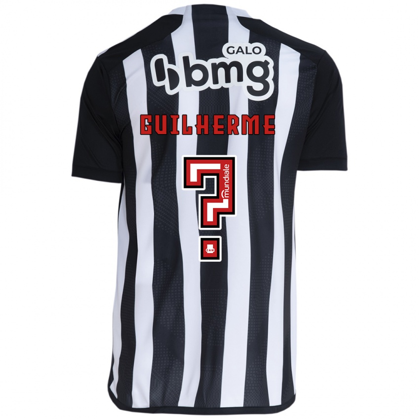 Enfant Maillot Kauan Guilherme #0 Blanc Noir Tenues Domicile 2024/25 T-Shirt Suisse