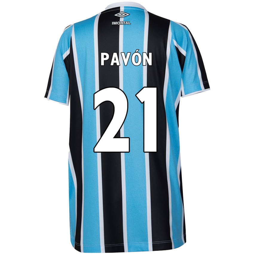 Kinder Cristian Pavon #21 Blau Schwarz Weiß Heimtrikot Trikot 2024/25 T-Shirt Schweiz