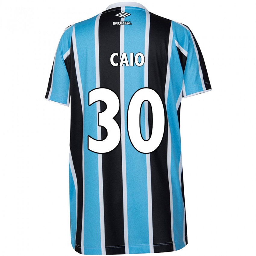 Kinder Rodrigo Caio #30 Blau Schwarz Weiß Heimtrikot Trikot 2024/25 T-Shirt Schweiz