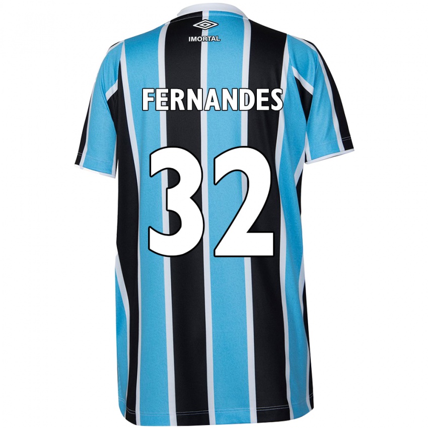 Enfant Maillot Nathan Fernandes #32 Bleu Noir Blanc Tenues Domicile 2024/25 T-Shirt Suisse