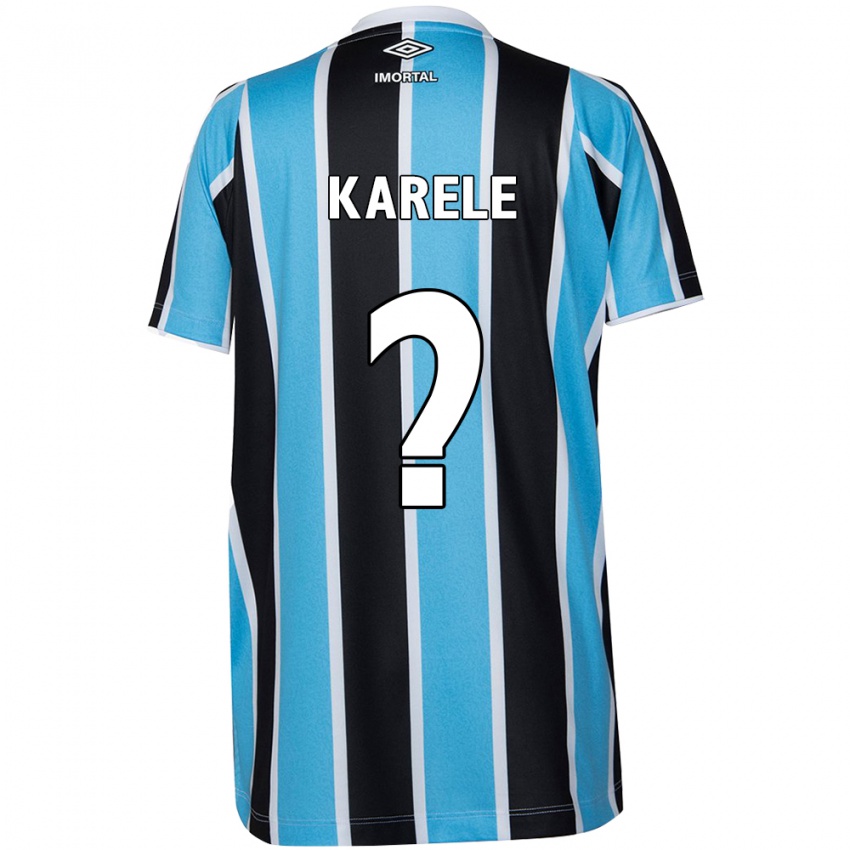 Enfant Maillot Karele #0 Bleu Noir Blanc Tenues Domicile 2024/25 T-Shirt Suisse