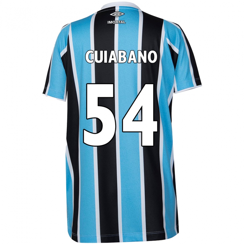 Enfant Maillot Cuiabano #54 Bleu Noir Blanc Tenues Domicile 2024/25 T-Shirt Suisse