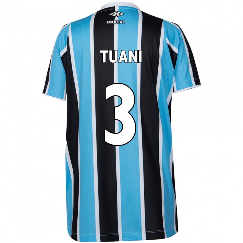 Enfant Maillot Tuani #3 Bleu Noir Blanc Tenues Domicile 2024/25 T-Shirt Suisse