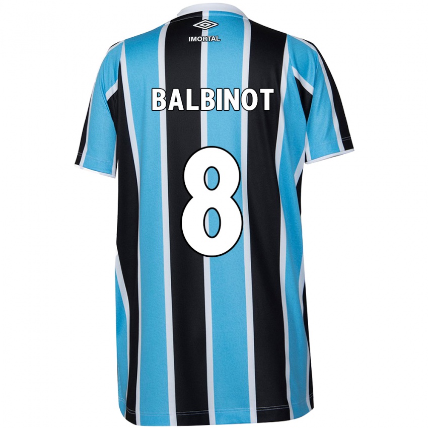 Enfant Maillot Manu Balbinot #8 Bleu Noir Blanc Tenues Domicile 2024/25 T-Shirt Suisse