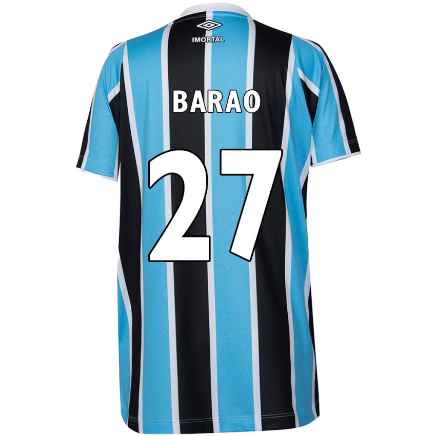 Enfant Maillot Dani Barão #27 Bleu Noir Blanc Tenues Domicile 2024/25 T-Shirt Suisse