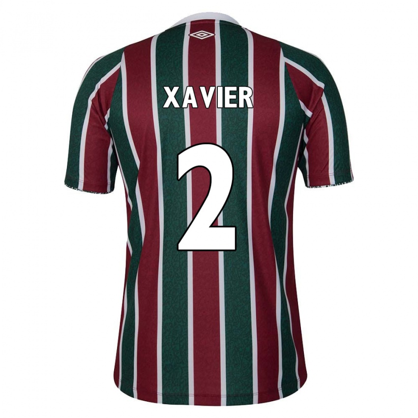 Kinder Samuel Xavier #2 Grün Kastanienbraun Weiß Heimtrikot Trikot 2024/25 T-Shirt Schweiz