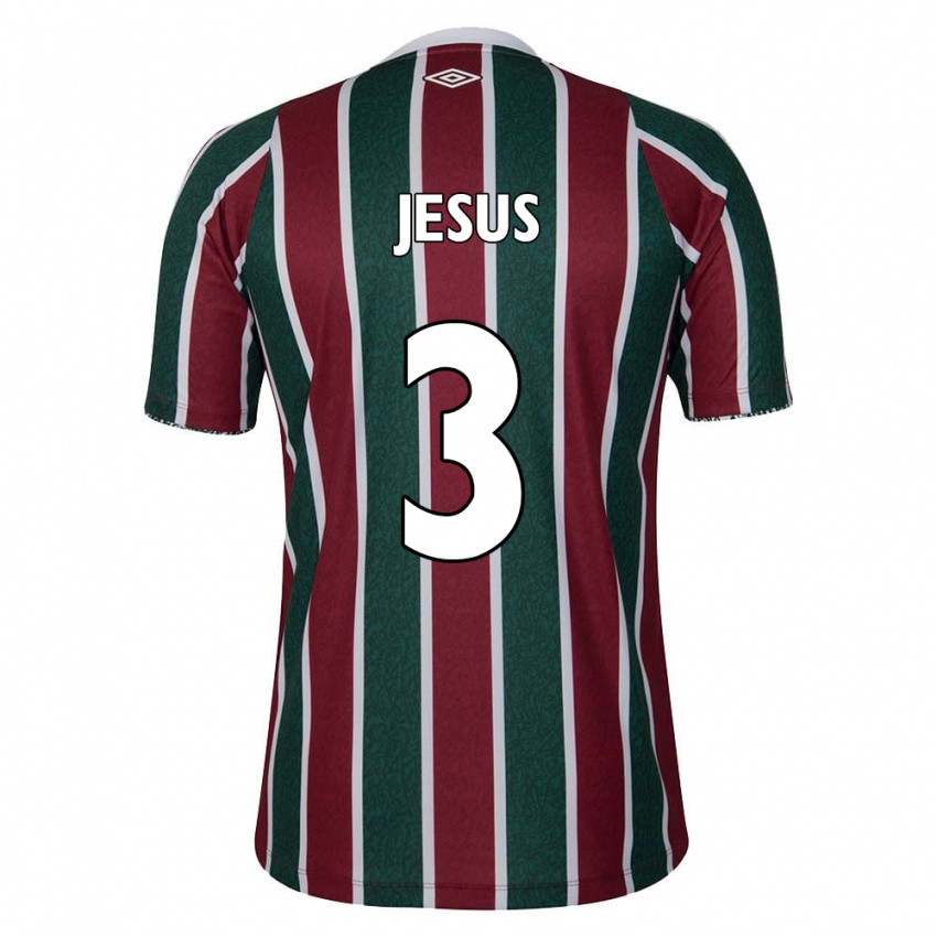 Kinder Alexandre Jesus #3 Grün Kastanienbraun Weiß Heimtrikot Trikot 2024/25 T-Shirt Schweiz