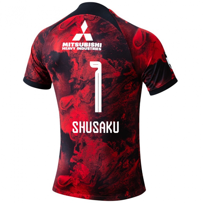 Enfant Maillot Shusaku Nishikawa #1 Rouge Noir Tenues Domicile 2024/25 T-Shirt Suisse