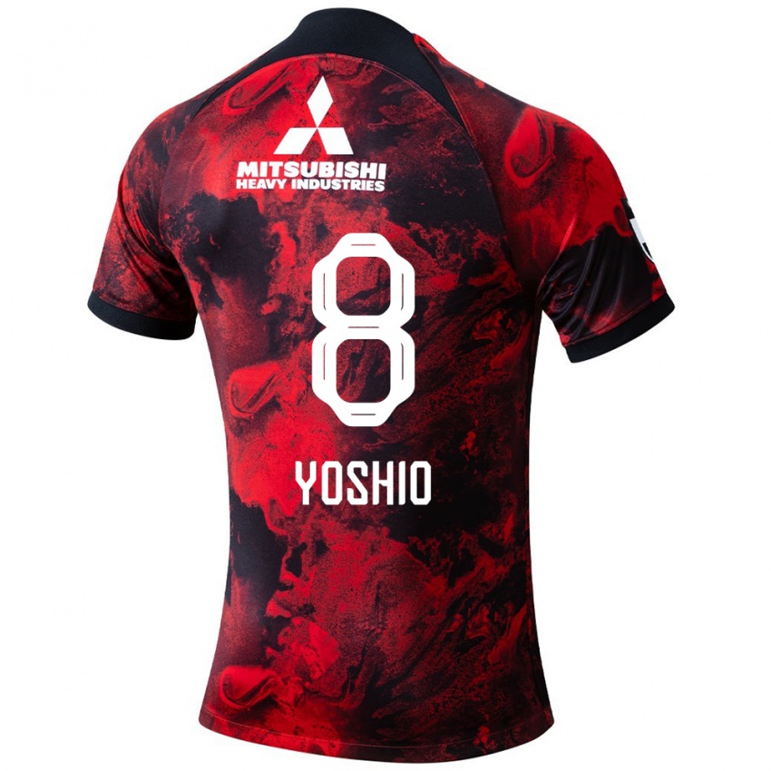 Enfant Maillot Yoshio Koizumi #8 Rouge Noir Tenues Domicile 2024/25 T-Shirt Suisse