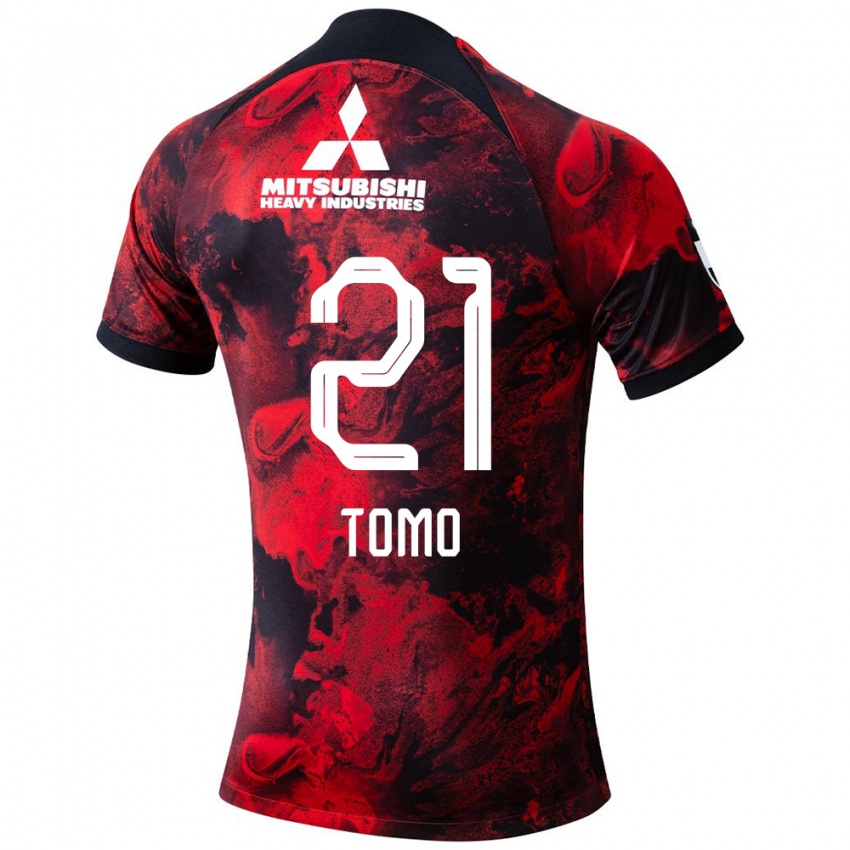 Enfant Maillot Tomoaki Okubo #21 Rouge Noir Tenues Domicile 2024/25 T-Shirt Suisse