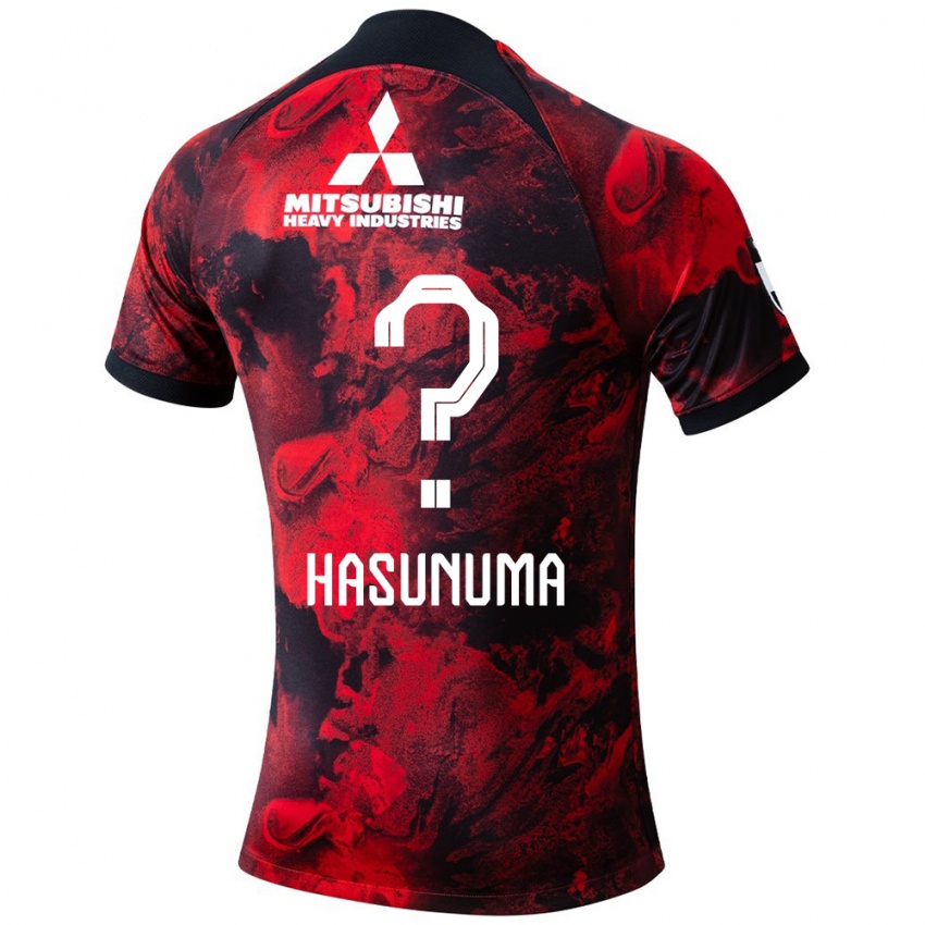 Enfant Maillot Shunsuke Hasunuma #0 Rouge Noir Tenues Domicile 2024/25 T-Shirt Suisse