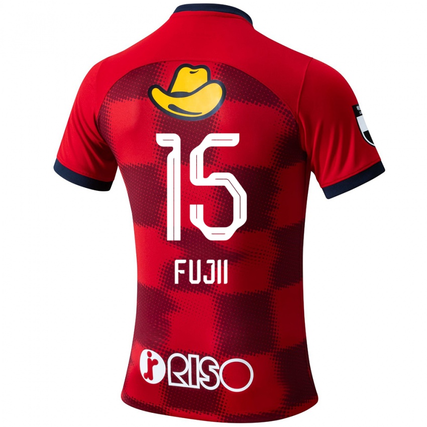 Enfant Maillot Tomoya Fujii #15 Rouge Bleu Blanc Tenues Domicile 2024/25 T-Shirt Suisse