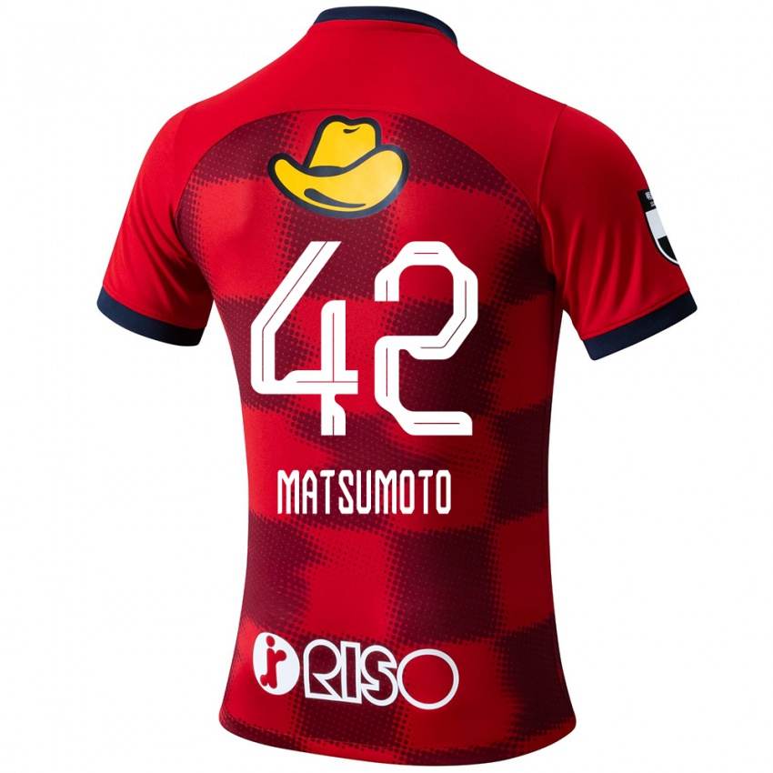 Enfant Maillot Haruto Matsumoto #42 Rouge Bleu Blanc Tenues Domicile 2024/25 T-Shirt Suisse