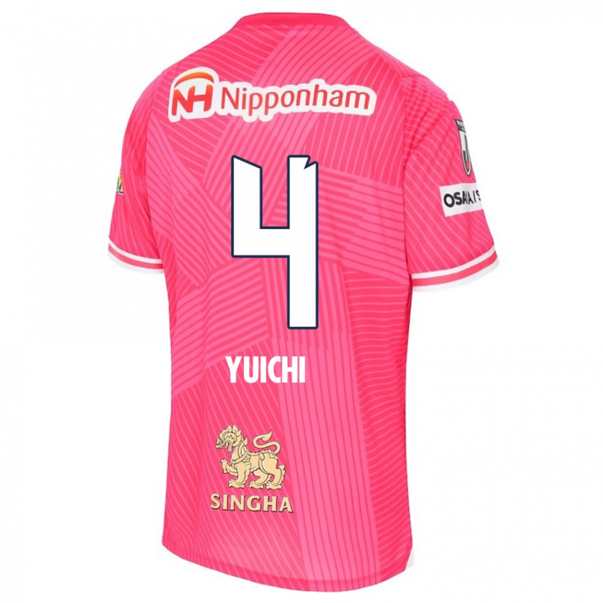 Kinder Yuichi Hirano #4 Rosa Weiß Heimtrikot Trikot 2024/25 T-Shirt Schweiz