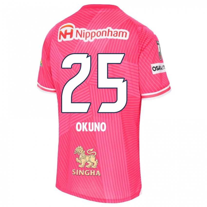 Kinder Hiroaki Okuno #25 Rosa Weiß Heimtrikot Trikot 2024/25 T-Shirt Schweiz