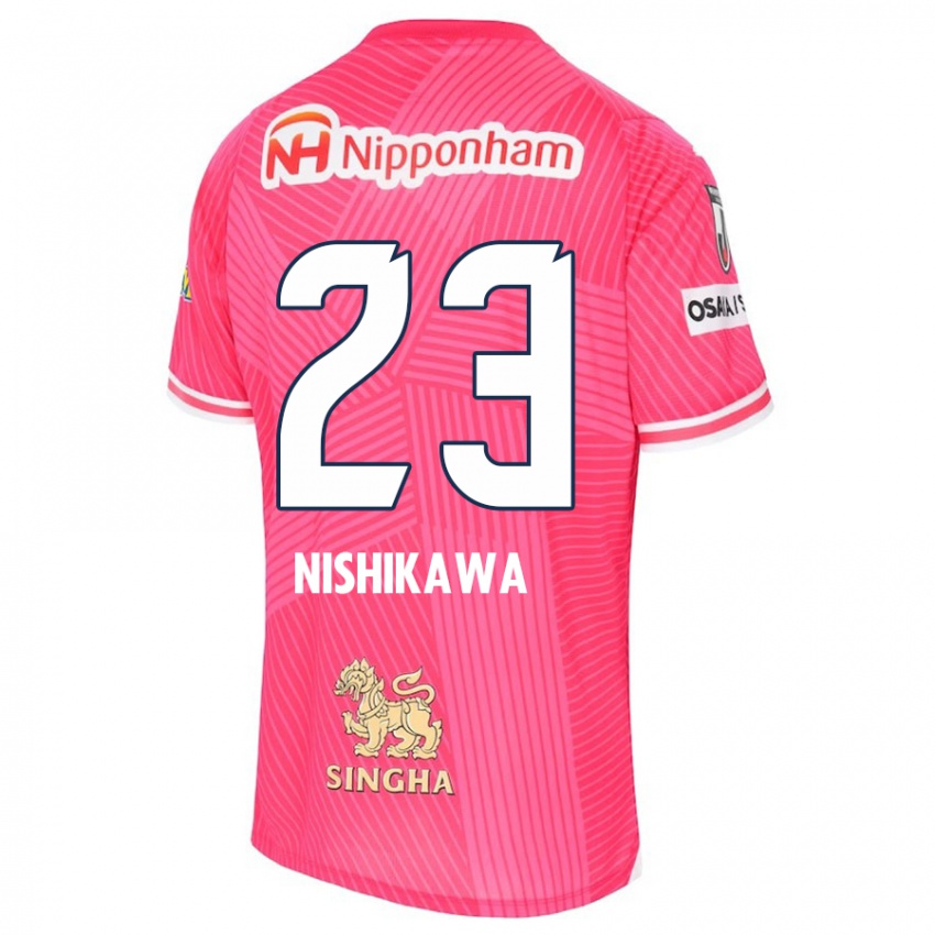 Kinder Hiroki Nishikawa #23 Rosa Weiß Heimtrikot Trikot 2024/25 T-Shirt Schweiz