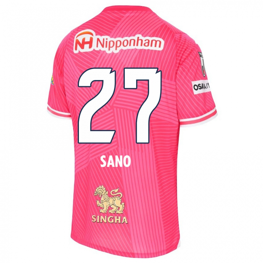 Kinder Taiki Sano #27 Rosa Weiß Heimtrikot Trikot 2024/25 T-Shirt Schweiz