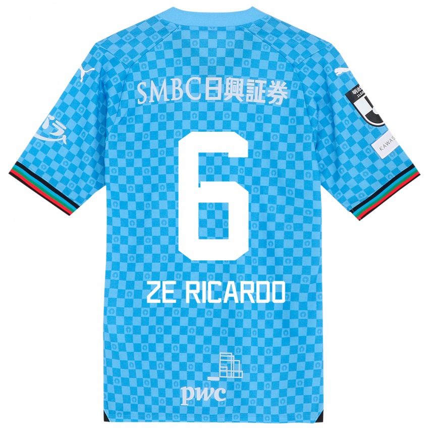 Enfant Maillot Zé Ricardo #6 Bleu Azur Tenues Domicile 2024/25 T-Shirt Suisse