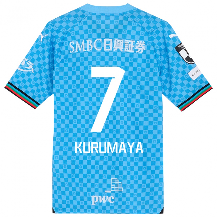 Enfant Maillot Shintaro Kurumaya #7 Bleu Azur Tenues Domicile 2024/25 T-Shirt Suisse