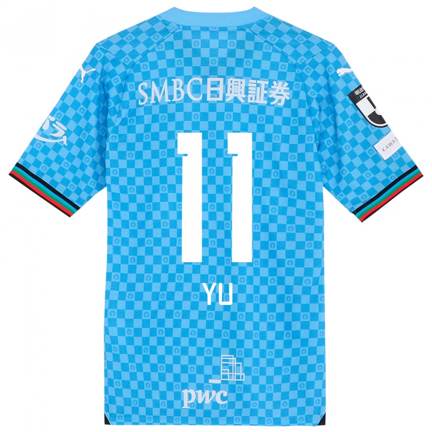 Enfant Maillot Yu Kobayashi #11 Bleu Azur Tenues Domicile 2024/25 T-Shirt Suisse