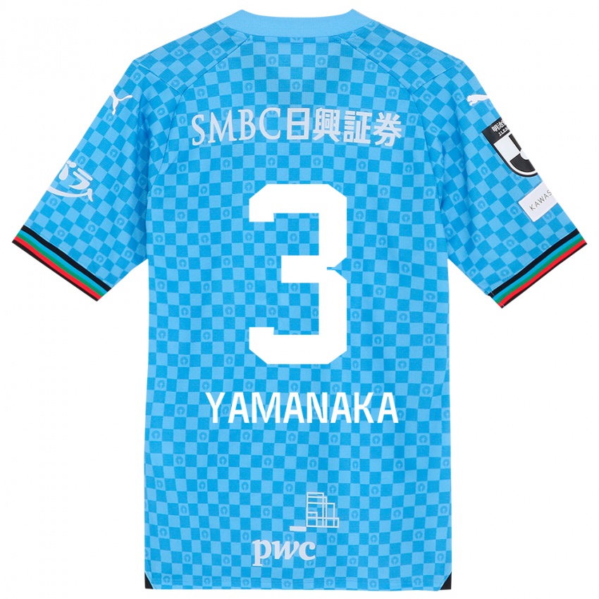 Enfant Maillot Daiki Yamanaka #3 Bleu Azur Tenues Domicile 2024/25 T-Shirt Suisse