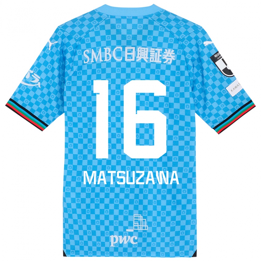 Enfant Maillot Naoto Matsuzawa #16 Bleu Azur Tenues Domicile 2024/25 T-Shirt Suisse