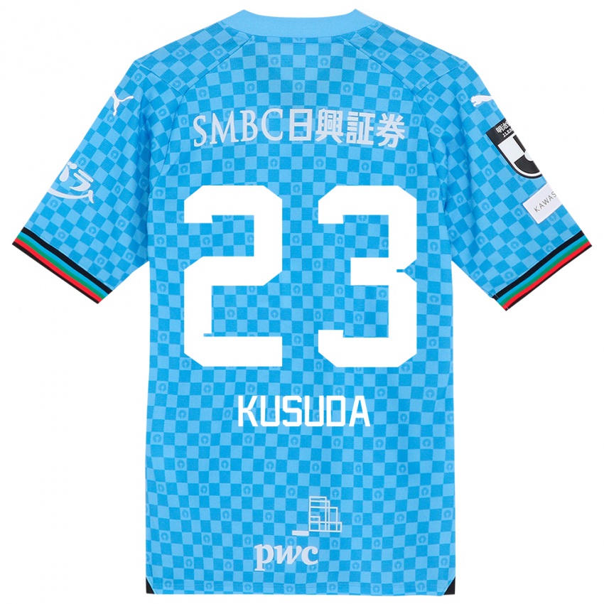 Enfant Maillot Haruki Kusuda #23 Bleu Azur Tenues Domicile 2024/25 T-Shirt Suisse