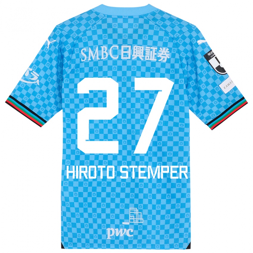 Enfant Maillot Luka Hiroto Stemper #27 Bleu Azur Tenues Domicile 2024/25 T-Shirt Suisse