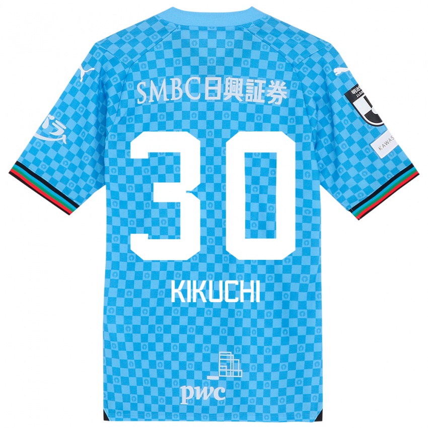 Enfant Maillot Kyo Kikuchi #30 Bleu Azur Tenues Domicile 2024/25 T-Shirt Suisse