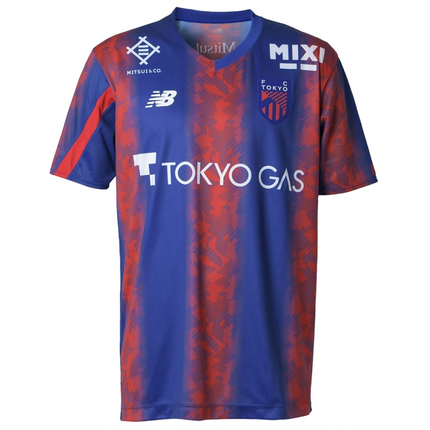 Enfant Maillot Tsuyoshi Ogashiwa #11 Bleu Rouge Tenues Domicile 2024/25 T-Shirt Suisse