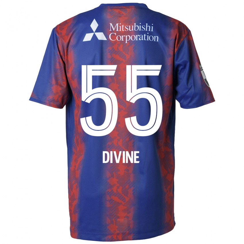 Enfant Maillot Divine Chinedu Otani #55 Bleu Rouge Tenues Domicile 2024/25 T-Shirt Suisse