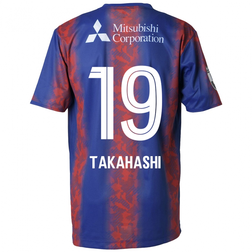 Enfant Maillot Yuya Takahashi #19 Bleu Rouge Tenues Domicile 2024/25 T-Shirt Suisse