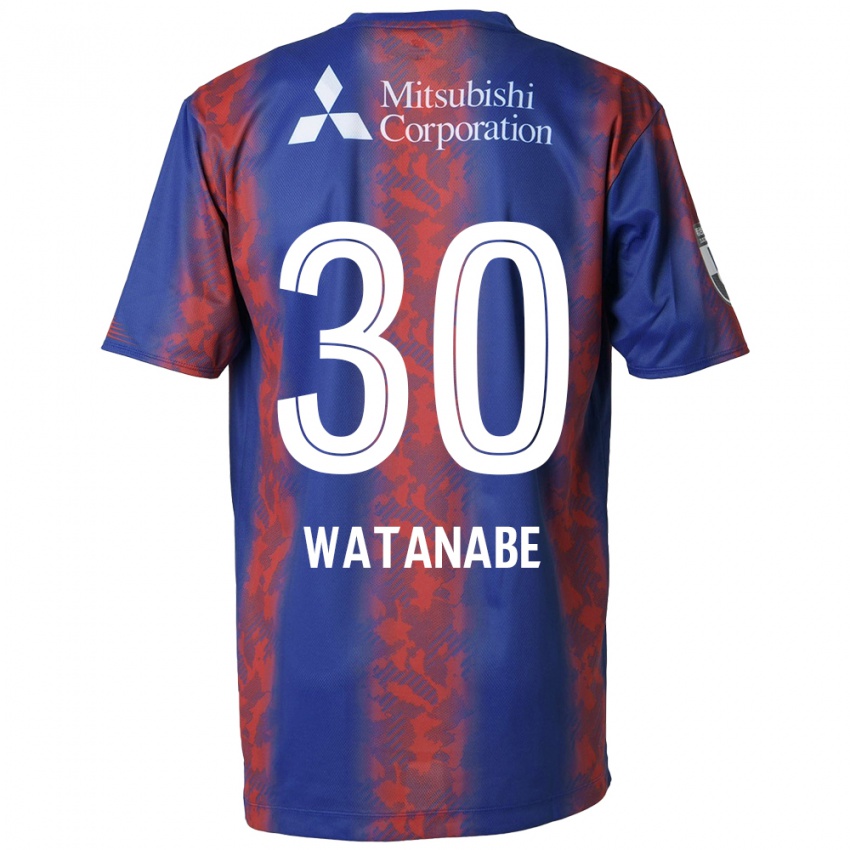 Enfant Maillot Matthew Watanabe #30 Bleu Rouge Tenues Domicile 2024/25 T-Shirt Suisse