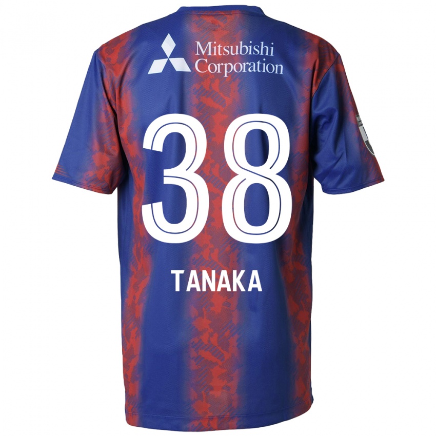 Enfant Maillot Kio Tanaka #38 Bleu Rouge Tenues Domicile 2024/25 T-Shirt Suisse