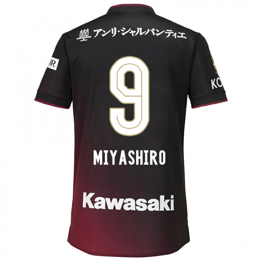 Enfant Maillot Taisei Miyashiro #9 Noir Rouge Tenues Domicile 2024/25 T-Shirt Suisse