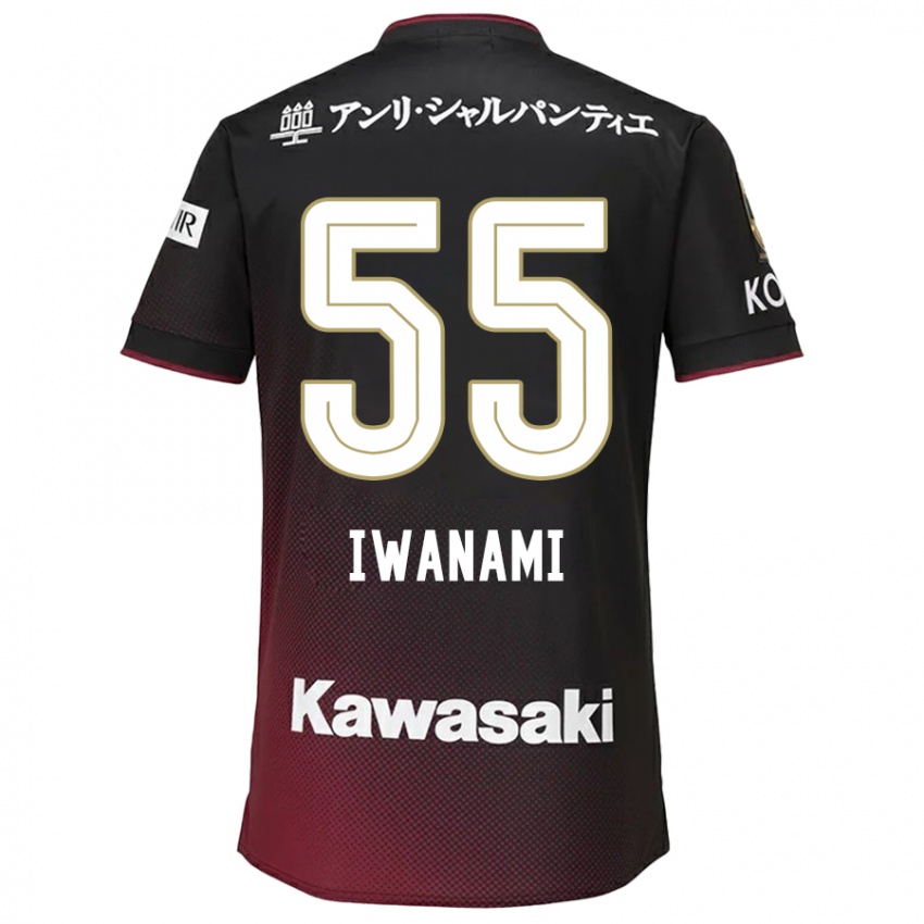 Enfant Maillot Takuya Iwanami #55 Noir Rouge Tenues Domicile 2024/25 T-Shirt Suisse