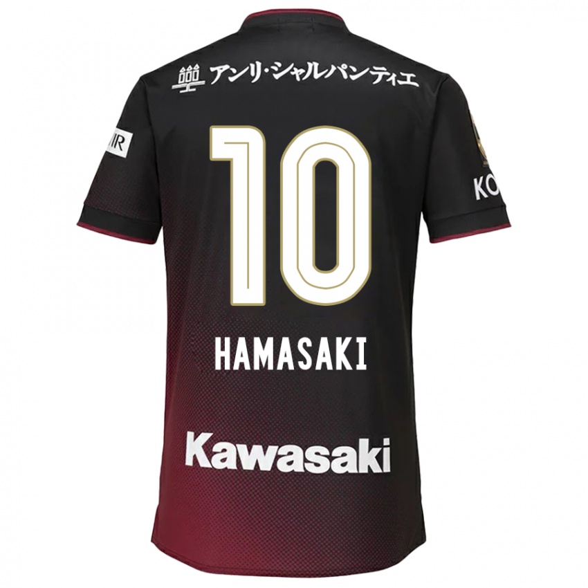 Enfant Maillot Kento Hamasaki #10 Noir Rouge Tenues Domicile 2024/25 T-Shirt Suisse