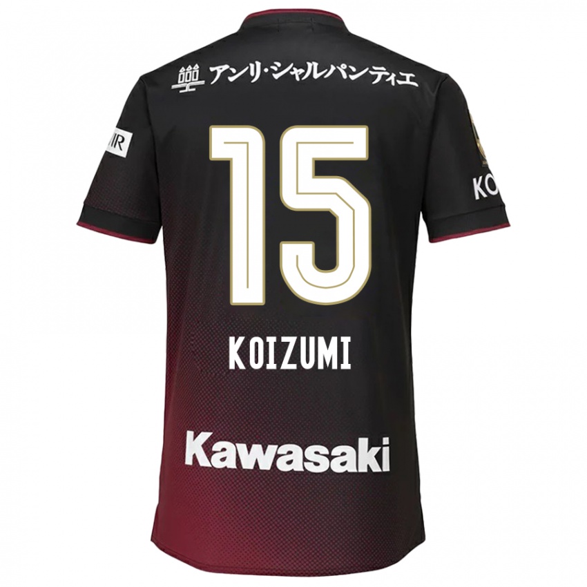 Enfant Maillot Fuga Koizumi #15 Noir Rouge Tenues Domicile 2024/25 T-Shirt Suisse